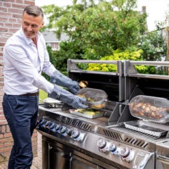 Napoleon Barbecue Gaz Napoléon Prestige Pro 825 SIBPSS 6 Brûleurs + 1 Latéral + 1 Arrière -Barbecue Fournitures Magasin barbecue gaz napoleon pro infrarouge inox 825 4