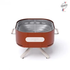 Braséro Aluvy Sam Originale (pied Blanc) Grilles Et Couvercle - 12 Couleurs -Barbecue Fournitures Magasin brasero aluvy sam originale avec grilles et couvercle 17