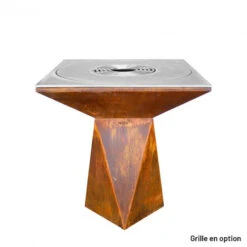 Braséro Plancha Artiss G1 Corten 90 Cm Plaque Acier -Barbecue Fournitures Magasin brasero artiss g1 corten plancha acier carbone 3