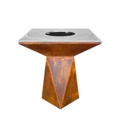 Braséro Plancha Artiss G1 Corten 90 Cm Plaque Inox -Barbecue Fournitures Magasin brasero artiss g1 corten plancha acier inoxydable 3