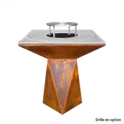 Braséro Plancha Artiss G1 Corten 90 Cm Plaque Inox -Barbecue Fournitures Magasin brasero artiss g1 corten plancha acier inoxydable 5