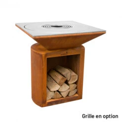 Braséro Plancha Artiss G2 Corten 90 Cm Plaque Inox -Barbecue Fournitures Magasin brasero artiss g2 corten plancha acier inoxydable 5