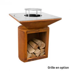 Braséro Plancha Artiss G2 Corten 90 Cm Plaque Inox -Barbecue Fournitures Magasin brasero artiss g2 corten plancha acier inoxydable 6