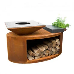 Braséro Plancha Artiss G3 Corten 90 Cm Acier Inoxydable Et Tablette Granit -Barbecue Fournitures Magasin brasero artiss g3 corten plancha acier inoxydable et tablette granite 3