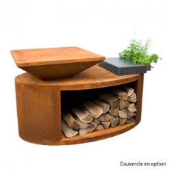 Braséro Plancha Artiss G3 Corten 90 Cm Acier Inoxydable Et Tablette Granit -Barbecue Fournitures Magasin brasero artiss g3 corten plancha acier inoxydable et tablette granite 7