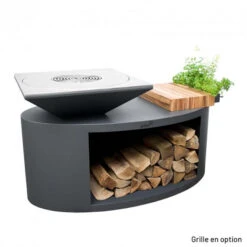 Braséro Plancha Artiss G3 Graphite 90 Cm Acier Inoxydable Et Tablette Bois -Barbecue Fournitures Magasin brasero artiss g3 graphite plancha acier inoxydable et tablette bois 4