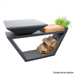 Braséro Plancha Artiss G4 Graphite 90 Cm Plaque Acier Et Tablette Bois -Barbecue Fournitures Magasin brasero artiss g4 graphite plancha acier carbone et tablette bois 5