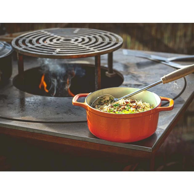 Braséro Plancha Artiss G5 Corten 90 Cm Plaque Inox Et Tablette Bois 2 Braséro Plancha Artiss G5 Corten 90 Cm Plaque Inox Et Tablette Bois – Image 2