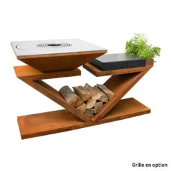 Braséro Plancha Artiss G5 Corten 90 Cm Plaque Inox Et Tablette Granit 12 Braséro Plancha Artiss G5 Corten 90 Cm Plaque Inox Et Tablette Granit -Barbecue Fournitures Magasin brasero artiss g5 corten plancha acier inoxydable et tablette granite 4