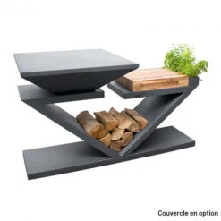 Braséro Plancha Artiss G5 Graphite 90 Cm Plaque Inox Et Tablette Bois -Barbecue Fournitures Magasin brasero artiss g5 graphite plancha acier inoxydable et tablette bois 7