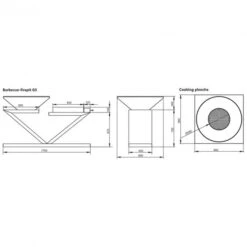 Braséro Plancha Artiss G5 Graphite 90 Cm Plaque Inox Et Tablette Granit -Barbecue Fournitures Magasin brasero artiss g5 graphite plancha acier inoxydable et tablette granite 3