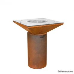 Braséro Plancha Artiss G6 Basic Corten 74 Cm Plaque Inox -Barbecue Fournitures Magasin brasero artiss g6 basic corten plancha acier inoxydable 2