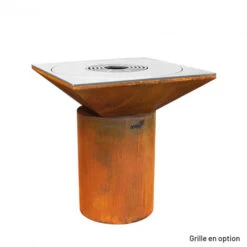 Braséro Plancha Artiss G6 Corten 90 Cm Plaque Acier -Barbecue Fournitures Magasin brasero artiss g6 corten plancha acier carbone 3