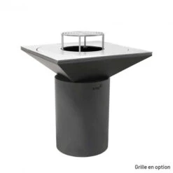 Braséro Plancha Artiss G6 Graphite 90 Cm Plaque Inox -Barbecue Fournitures Magasin brasero artiss g6 corten plancha acier inoxydable 11