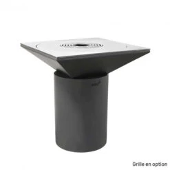 Braséro Plancha Artiss G6 Graphite 90 Cm Plaque Inox -Barbecue Fournitures Magasin brasero artiss g6 corten plancha acier inoxydable 13