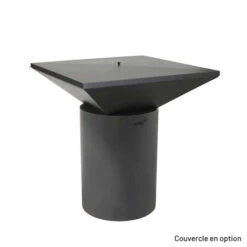 Braséro Plancha Artiss G6 Graphite 90 Cm Plaque Inox -Barbecue Fournitures Magasin brasero artiss g6 corten plancha acier inoxydable 14