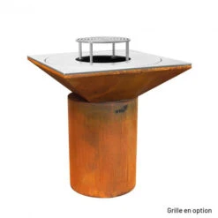 Braséro Plancha Artiss G6 Corten 90 Cm Plaque Inox -Barbecue Fournitures Magasin brasero artiss g6 corten plancha acier inoxydable 3