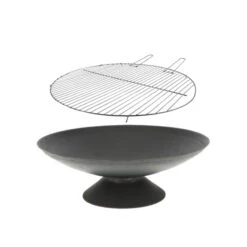 ESSCHERT DESIGN Braséro De Jardin Ø60 X H21 Cm Fonte + Grille Bbq