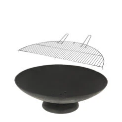ESSCHERT DESIGN Braséro De Jardin Ø80 X H26 Cm Fonte + 1/2 Grille Bbq