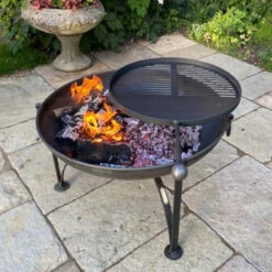 Braséro De Terrasse Plain Jane Timothy Ross Ø80 Avec Grille -Barbecue Fournitures Magasin brasero de terrasse plain jane timothy ross o80 avec grille 2