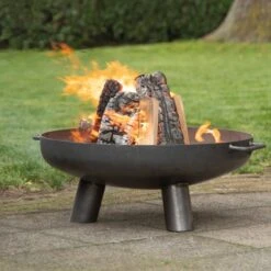 ESSCHERT DESIGN Braséro De Jardin Ø60 X H24 Cm Acier -Barbecue Fournitures Magasin brasero esschert acier 677 x 24 cm 8
