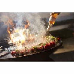 Braséro Plancha OFYR Island 100 Acier Corten Billot Teck -Barbecue Fournitures Magasin brasero ofyr island 100 bois de teck plancha acier 3