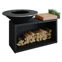 Braséro Plancha OFYR Island 100 Black Billot Teck