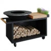 Braséro Plancha OFYR Island 100 Pro Black Billot Teck