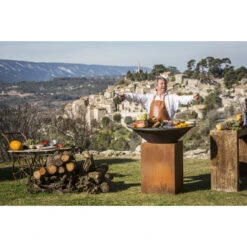 Braséro Plancha OFYR Classic 100 Acier Corten -Barbecue Fournitures Magasin brasero plancha ofyr classic 100 100 3