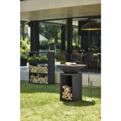 Braséro Plancha OFYR Classic Storage 100 Black -Barbecue Fournitures Magasin brasero plancha ofyr classic 100 noir avec stockage a bois 3