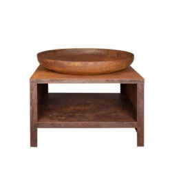 ESSCHERT DESIGN Braséro Storage Acier Corten Esschert Rond 80 Cm -Barbecue Fournitures Magasin brasero storage acier corten esschert rond 80 cm 2