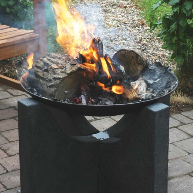 ESSCHERT DESIGN Braséro Sur Socle Granito 60 + 1/2 Grille BBQ 2 ESSCHERT DESIGN Braséro Sur Socle Granito 60 + 1/2 Grille BBQ – Image 2