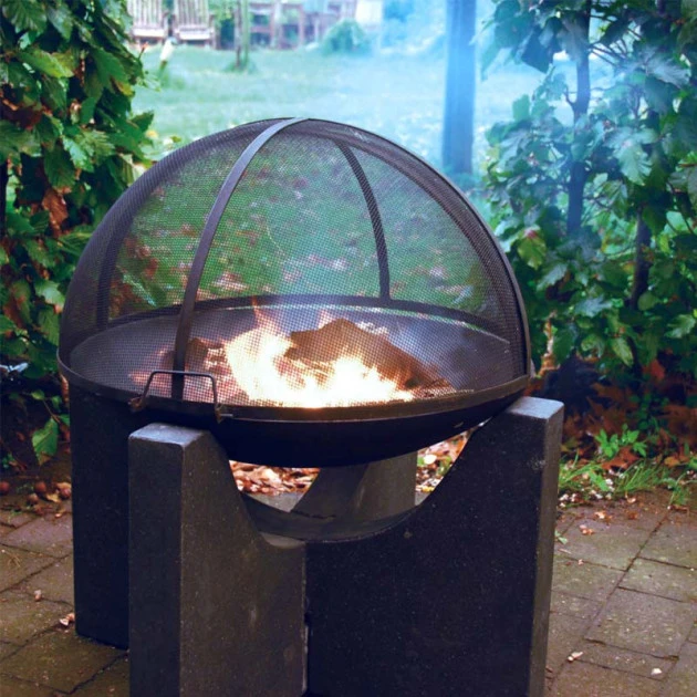 ESSCHERT DESIGN Braséro Sur Socle Granito 60 + 1/2 Grille BBQ 3 ESSCHERT DESIGN Braséro Sur Socle Granito 60 + 1/2 Grille BBQ – Image 3