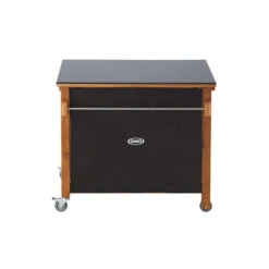 Desserte Universelle Plancha 2 Feux ENO Emile Robinier Et HPL Noir -Barbecue Fournitures Magasin chariot emile en robinier et hpl noir eno 5