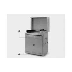 Chariot Sur Mesure Plancha Forge Adour Premium 60 Inox -Barbecue Fournitures Magasin chariot ferme inox pour plancha premium 60 forge adour 2