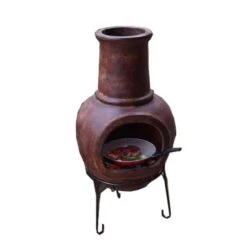 Cheminée Mexicaine Extérieure Grand Modèle 106 Cm Rouge