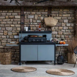 Barbecue Fournitures Magasin 39 Desserte Universelle Plancha 3-4 Feux Forge Adour Acier