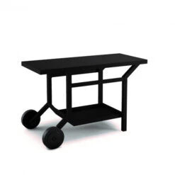 Desserte Universelle Plancha 3-4 Feux Acier Noir Forge Adour -Barbecue Fournitures Magasin desserte en acier noir pour plancha forge adour 3