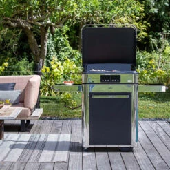 Ensemble Plancha électrique Eno Enosign 65 Inox Et Noir Sur Chariot + Capot -Barbecue Fournitures Magasin ensemble plancha electrique enosign 65 inox et noir sur chariot capot 2