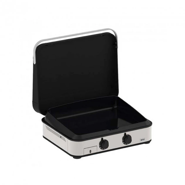 Ensemble Plancha Gaz Enosign 65 Inox Et Noir Sur Chariot + Capot 5 Ensemble Plancha Gaz Enosign 65 Inox Et Noir Sur Chariot + Capot – Image 5