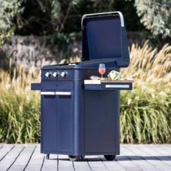 Ensemble Plancha Gaz Enosign 80 Blue Navy Avec Capot Sur Chariot Blue Navy Eno -Barbecue Fournitures Magasin ensemble plancha gaz enosign 80 blue navy avec capot sur chariot blue navy eno 2