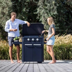 Ensemble Plancha Gaz Enosign 80 Blue Navy Avec Capot Sur Chariot Blue Navy Eno -Barbecue Fournitures Magasin ensemble plancha gaz enosign 80 blue navy avec capot sur chariot blue navy eno 3