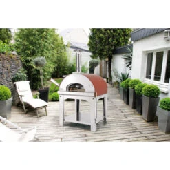 Four A Pizza à Bois Fontana Marinara Anthracite Sur Chariot -Barbecue Fournitures Magasin four a pizza marinara anthracite 5