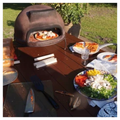 Four à Pizza Portable Mexico Trade Center Venise 52 Cm Marron 8 Four à Pizza Portable Mexico Trade Center Venise 52 Cm Marron -Barbecue Fournitures Magasin four a pizza venise 52cm marron sur base 1