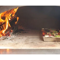 Four à Pizza à Bois Fontana Mangiafuoco Inox Sur Chariot -Barbecue Fournitures Magasin four fontana mangiafuoco inox sur chariot 2