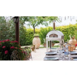 Four à Pizza à Bois Fontana Mangiafuoco Inox Sur Chariot -Barbecue Fournitures Magasin four fontana mangiafuoco inox sur chariot 4