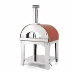 Four à Pizza à Bois Fontana Marinara Rouge Sur Chariot