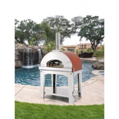 Four à Pizza à Bois Fontana Mangiafuoco Anthracite Sur Chariot -Barbecue Fournitures Magasin fourpizzmangiafuoco anthracite 3