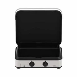 Plancha Gaz Eno 65 Enosign Inox Et Noir 2 Brûleurs 56 X 40 Avec Couvercle -Barbecue Fournitures Magasin plancha gaz enosign 65 inox et noir 4