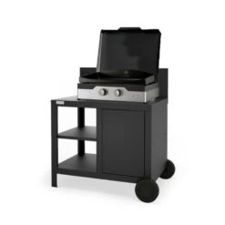 Ensemble Plancha Gaz Le Marquier Allure 260 Duo Avec Capot Sur Chariot Acier